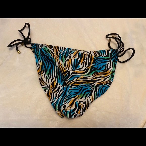 Multi color zebra print two piece bikini. - Picture 3 of 6